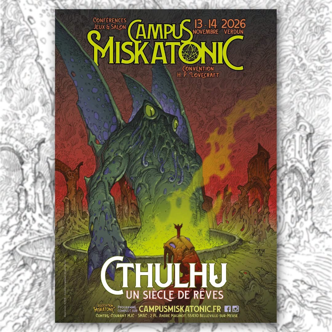 Affiche du Campus Miskatonic 2026 — Cthulhu, un siècle de rêves